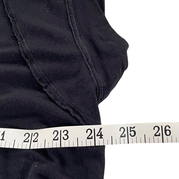 We the Free Voyage V-Neck Oversized Top High Low Black Tunic Rayon Spandex - Picture 7 of 9